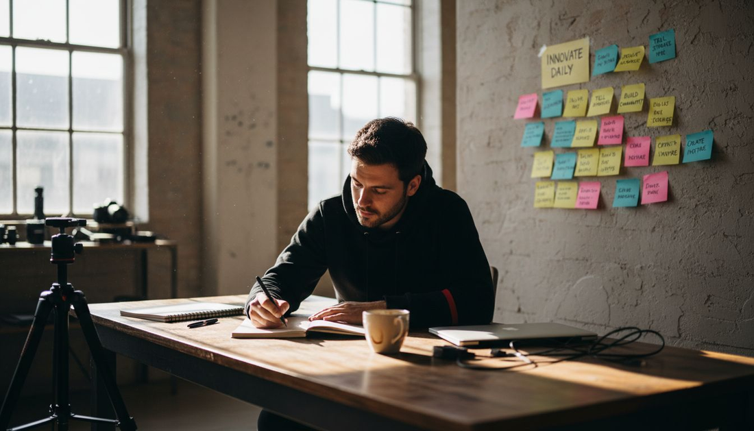 Digital creator planning vision statement workspace