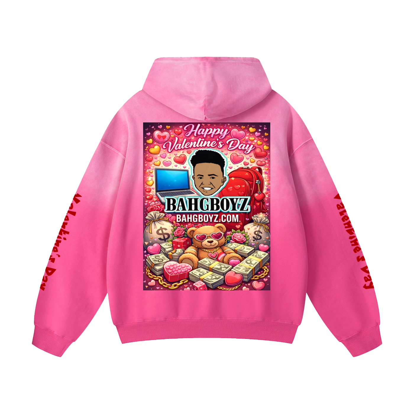 BahgBoyz™💻🎒 Valentine’s Day Sunfade Oversized Hoodie