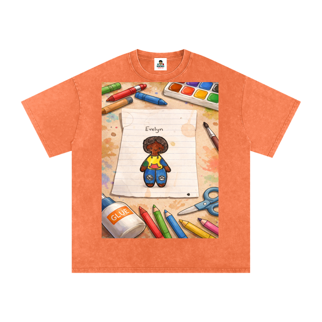 Evelyn Snow Washed Oversized Cotton T-Shirt