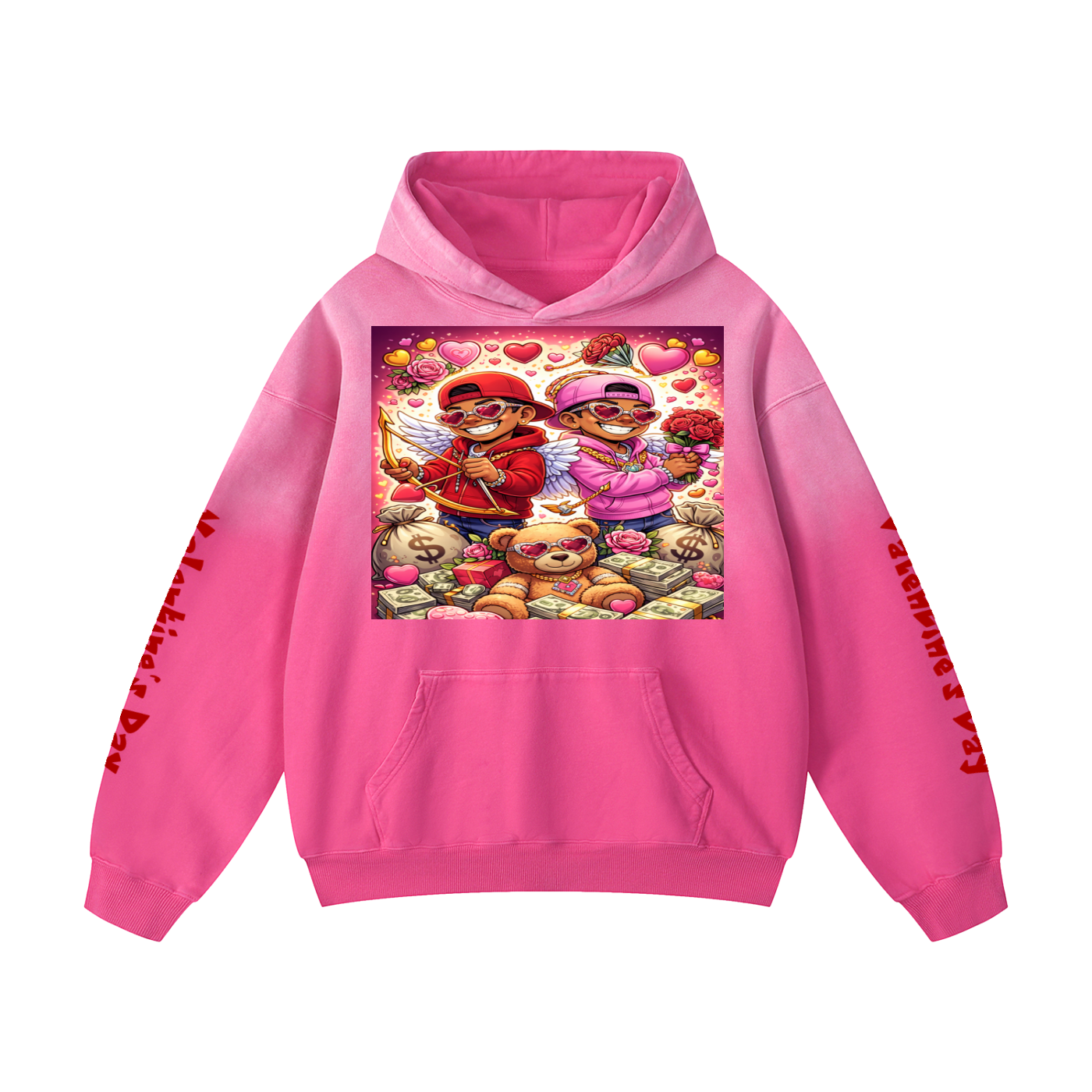 BahgBoyz™💻🎒 Valentine’s Day Sunfade Oversized Hoodie