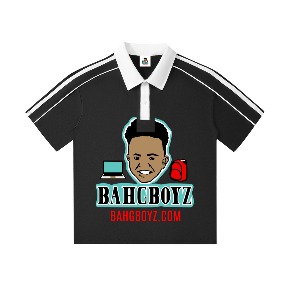Contrast Collar Short-Sleeve Polo Shirt