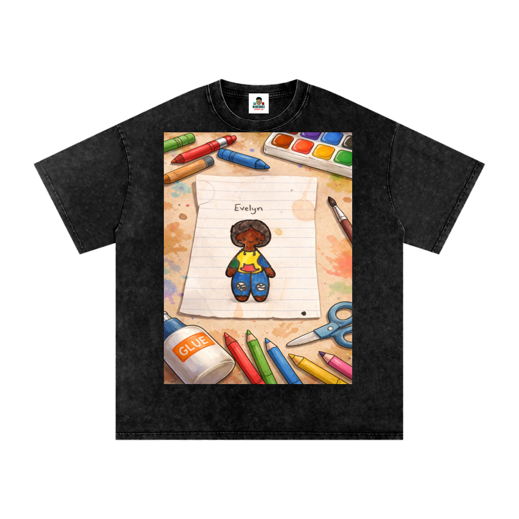 Evelyn Snow Washed Oversized Cotton T-Shirt