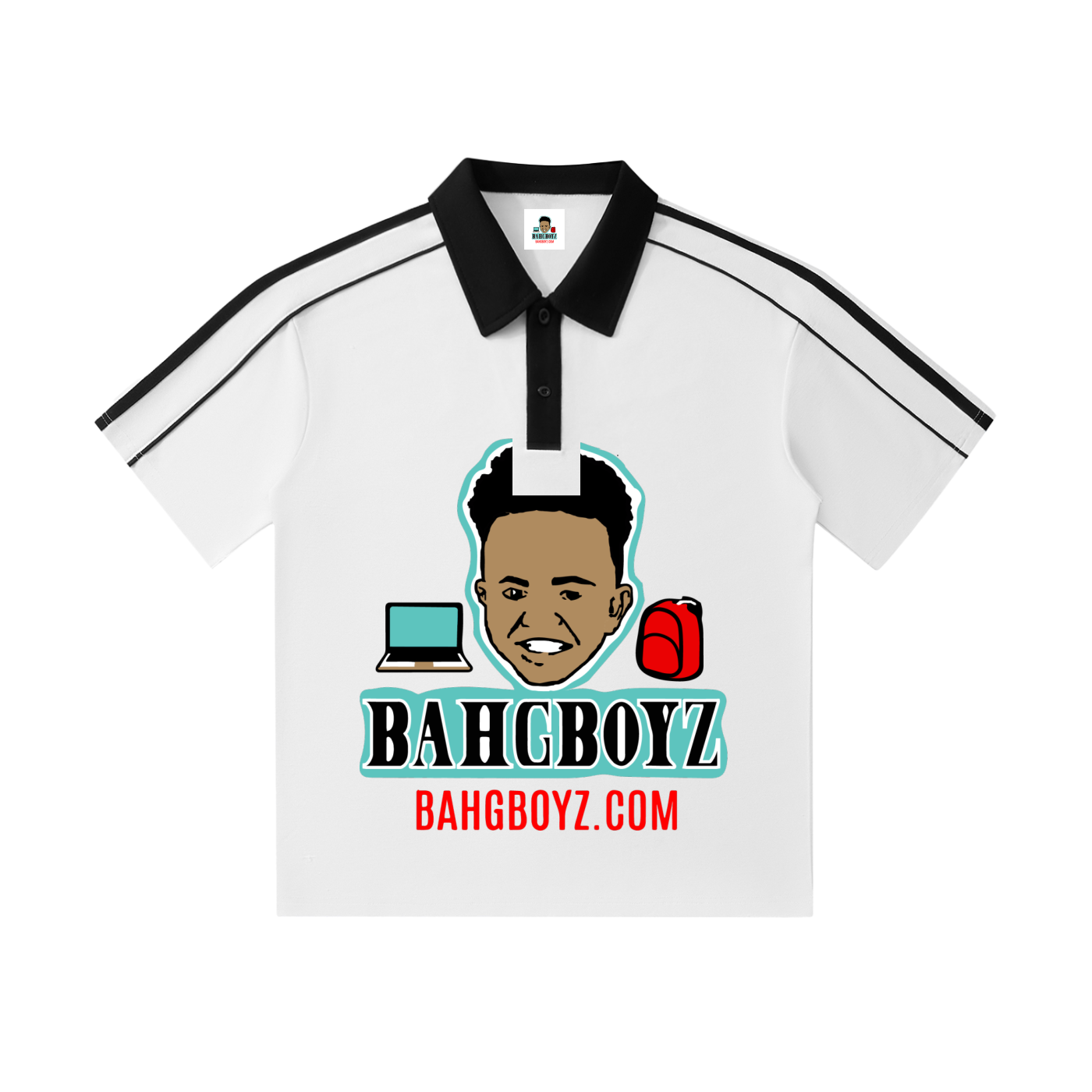 Contrast Collar Short-Sleeve Polo Shirt