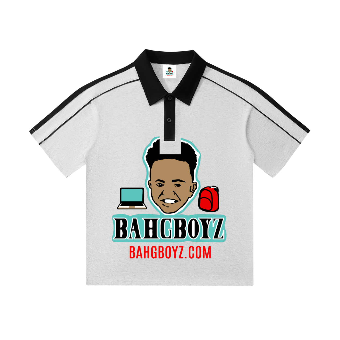 Contrast Collar Short-Sleeve Polo Shirt