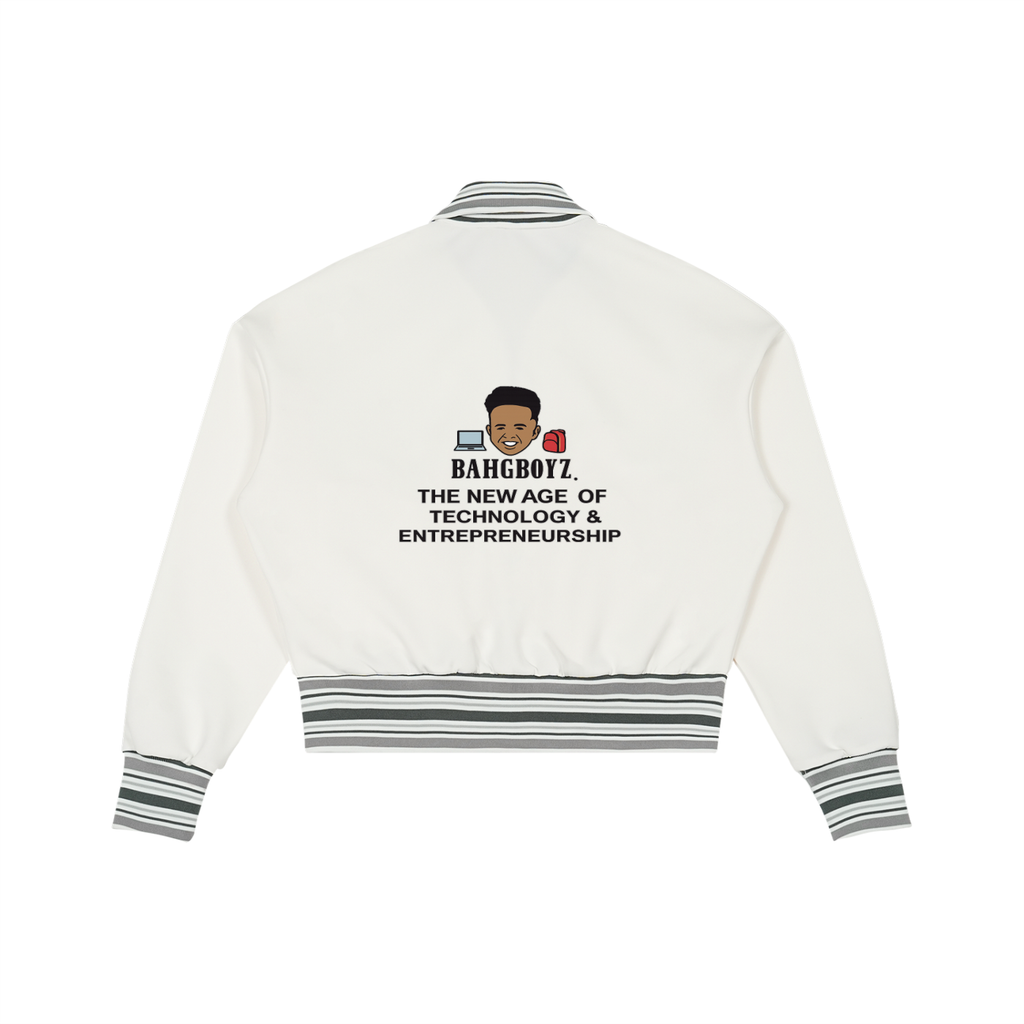 BahgBoyz™💻🎒 Striped Rib Collar Zip Jacket