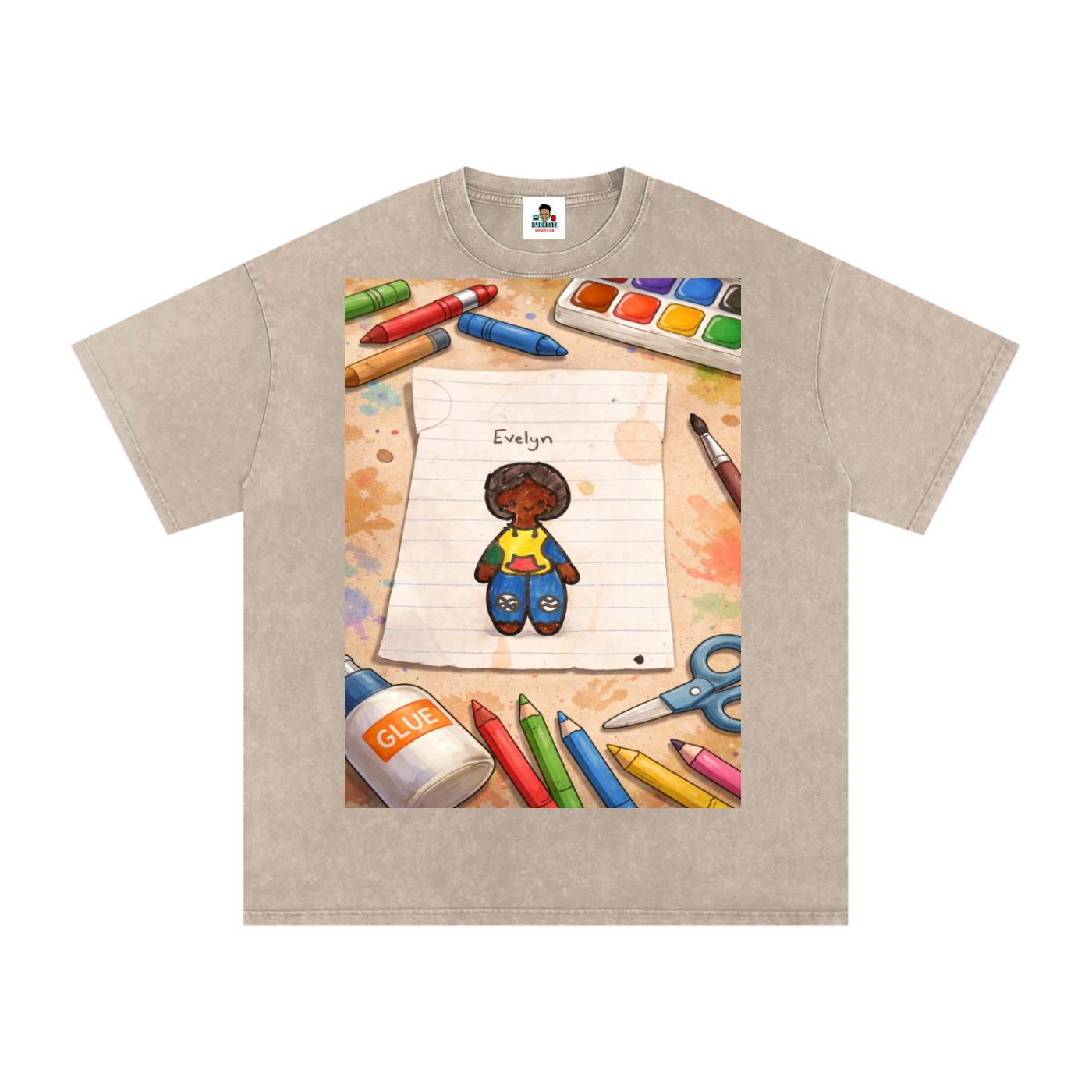 Evelyn Snow Washed Oversized Cotton T-Shirt