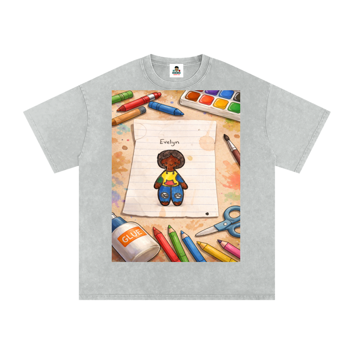 Evelyn Snow Washed Oversized Cotton T-Shirt