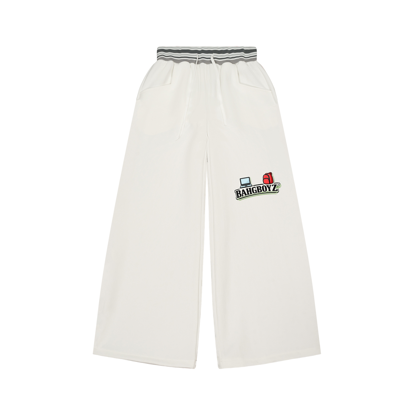 BahgBoyz™ 💻🎒 Striped Waist Wide Leg Pants